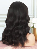 Natural Wavy Human Hair Skin Base Lace Front Wigs
