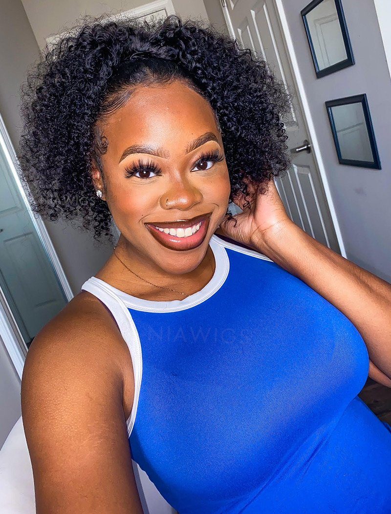 Human hair drawstring ponytail Clearance