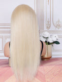 Straight #613 Blonde Headband Wig Human Hair Wigs (WITH ONE FREE TRENDY HEADBAND)