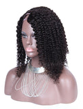 Afro Kinky Curly Human Hair Upart Wigs With Right Opening Part