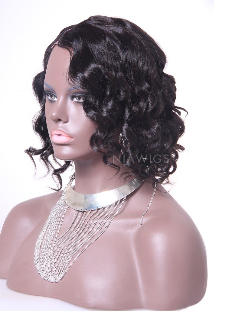 Loose Wavy U Part Human Hair Wig Right Parting Upart Wigs