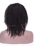 Kinky Curly Upart Wigs #2 Darkest Brown Human Hair Wig With Left Part Opening
