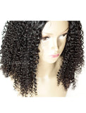 #1 Jet Black U Part Human Hair Wig Kinky Curly Upart Wigs