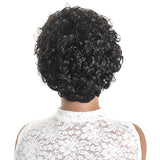 100% Human Hair Short Curly Bob Wig 13X6 Inches Deep Parting Lace Front Wigs with Baby Hair