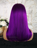 Paulina Remy Hair 16 Inches Lace Front Wig Bright Purple