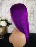 Paulina Remy Hair 16 Inches Lace Front Wig Bright Purple