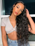 Natural Wave Human Hair Glueless Full Lace Wigs Free Parting With Baby Hair